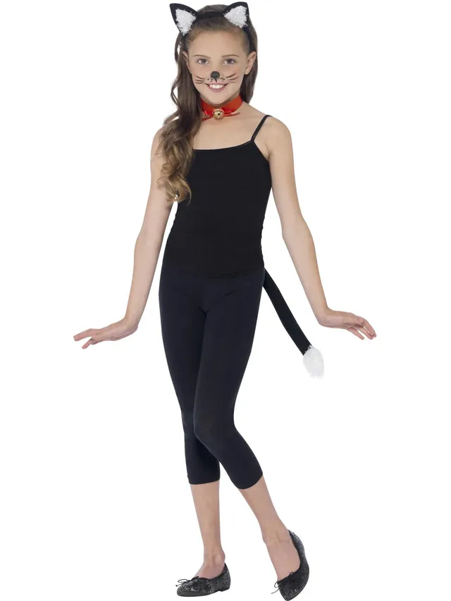 smiffys-fever-katzen-kost-m-set-schwarz-kinder image 1