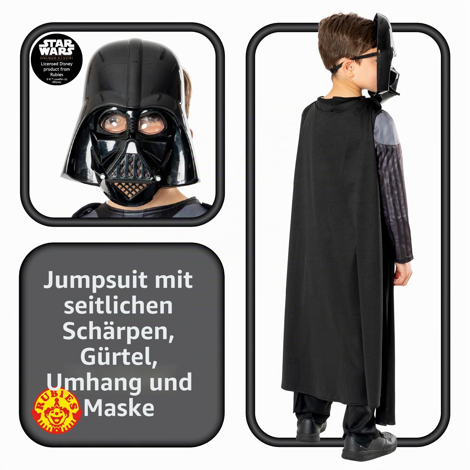 rubie-s-deluxe-darth-vader-kost-m-kinder-m-kenobi-maske image 2