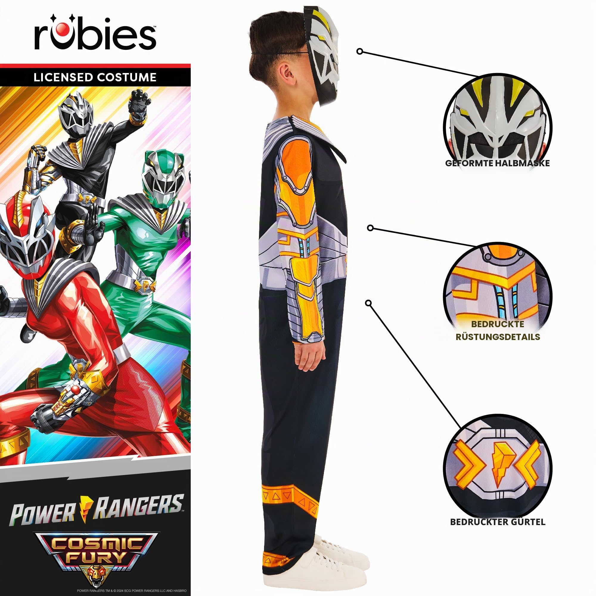 rubie-s-deluxe-power-rangers-cosmic-fury-black-ranger-kost-m-5-6 image 3