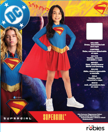 rubies-supergirl-movie-kost-m-klassisch-kleid-mit-cape image 8
