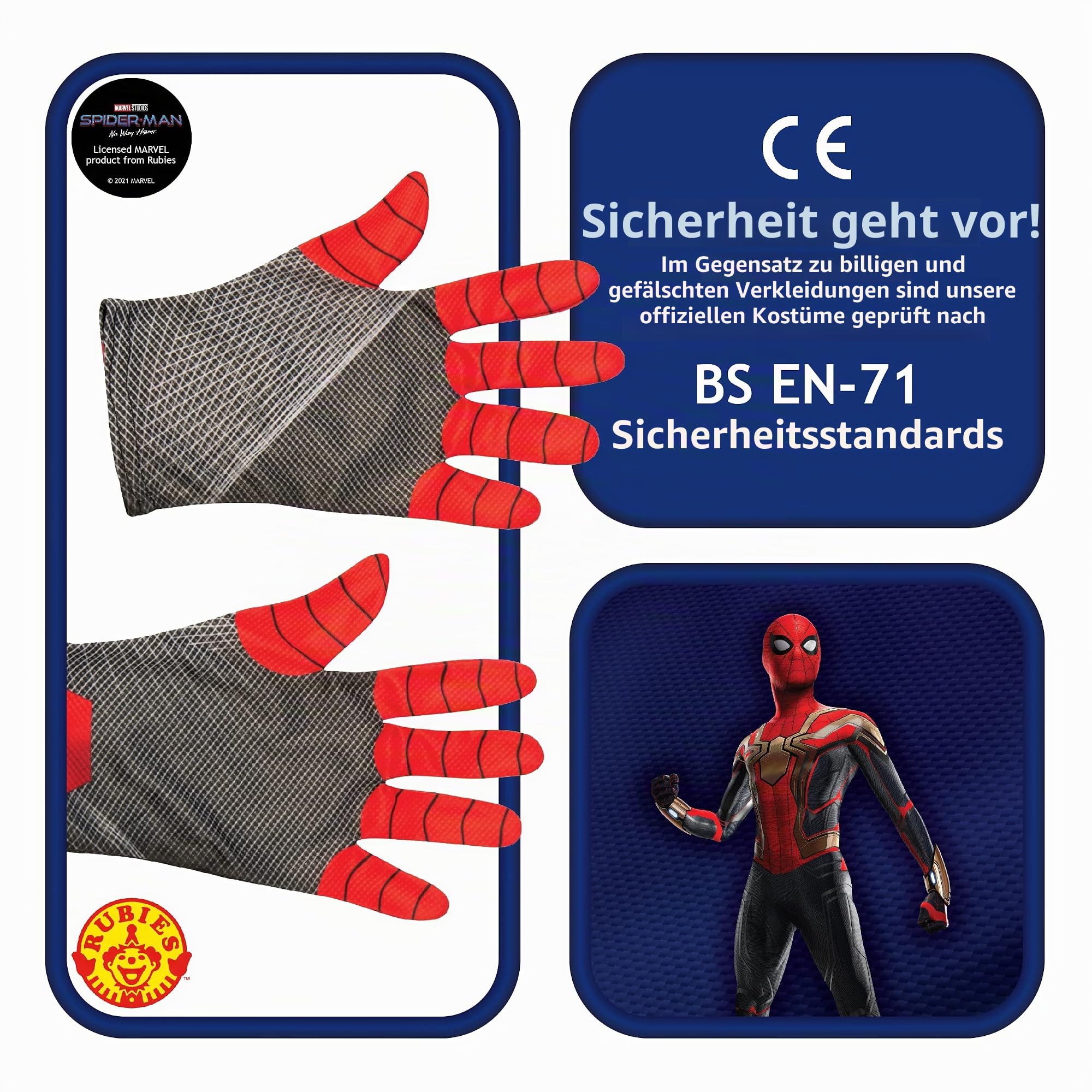 rubie-s-deluxe-spider-man-handschuhe-no-way-home-rot image 2