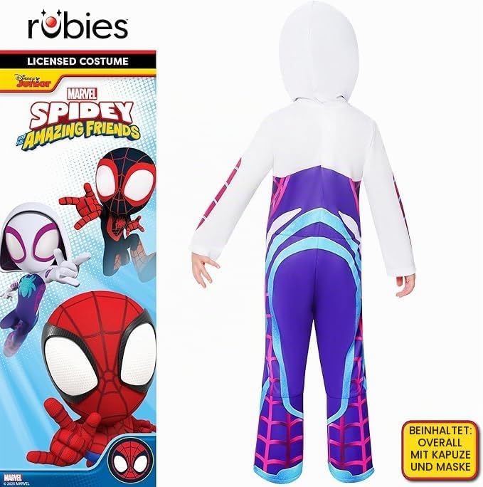 rubie-s-deluxe-ghost-spider-kost-m-kleinkind-5-6-j-mit-maske image 3