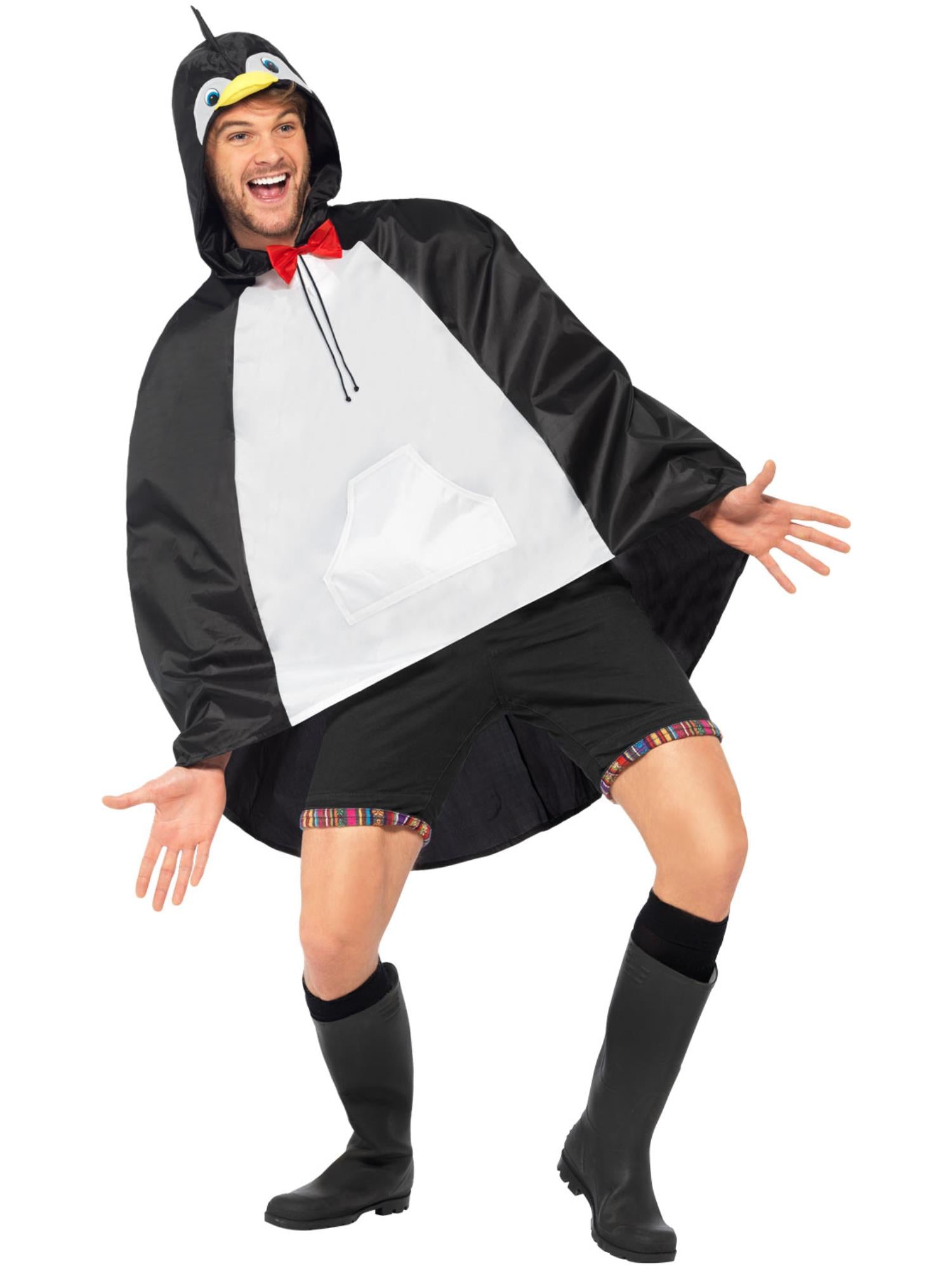 smiffys-fever-pinguin-party-poncho-kost-m-schwarz-wei-einheitsgr-e image 4