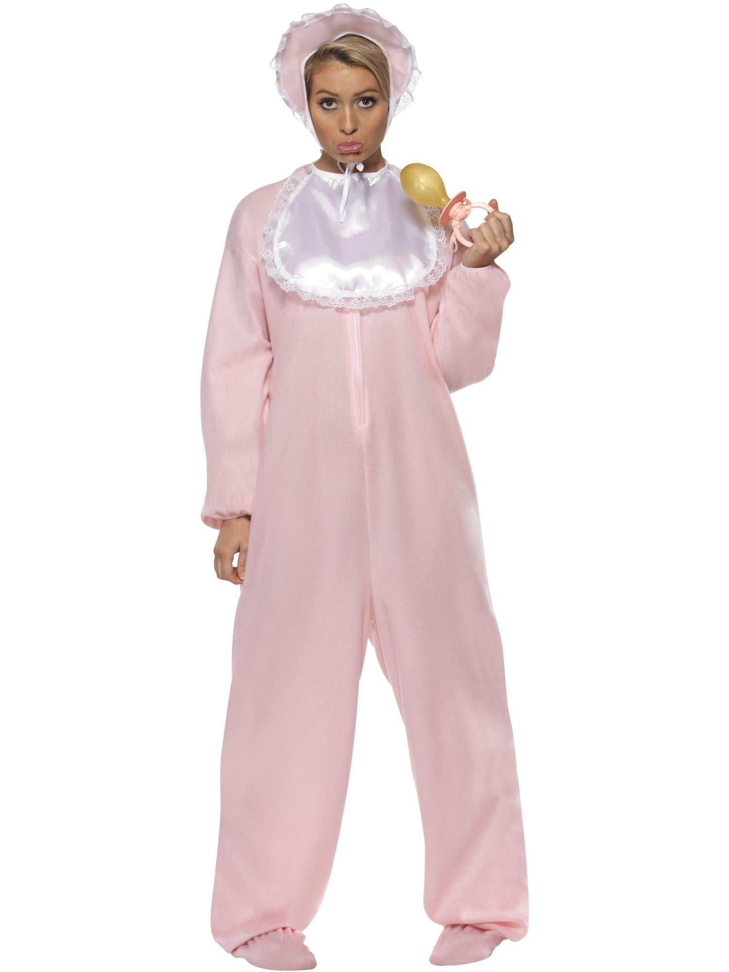 smiffys-fever-baby-romper-kost-m-damen-rosa-3-teilig image 1