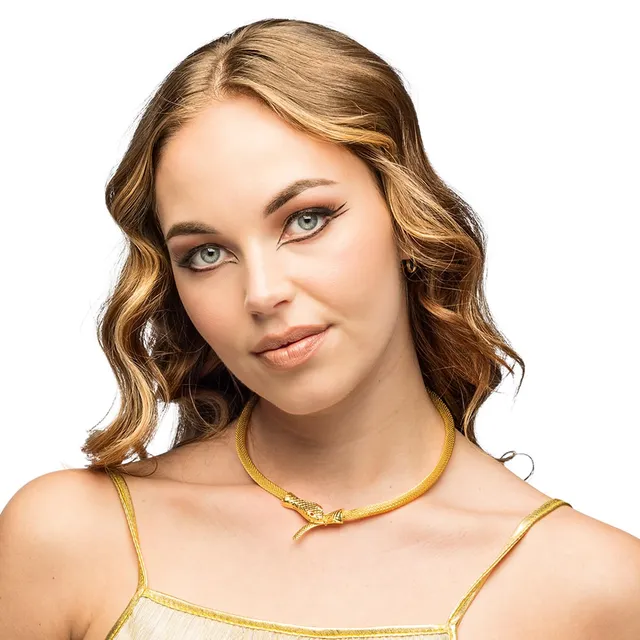 boland-schlange-des-nils-halskette-gold-mit-strass image 1