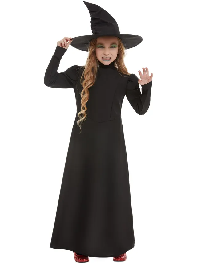 smiffys-fever-wicked-witch-hexenkost-m-m-dchen-schwarz-mit-hut image 1