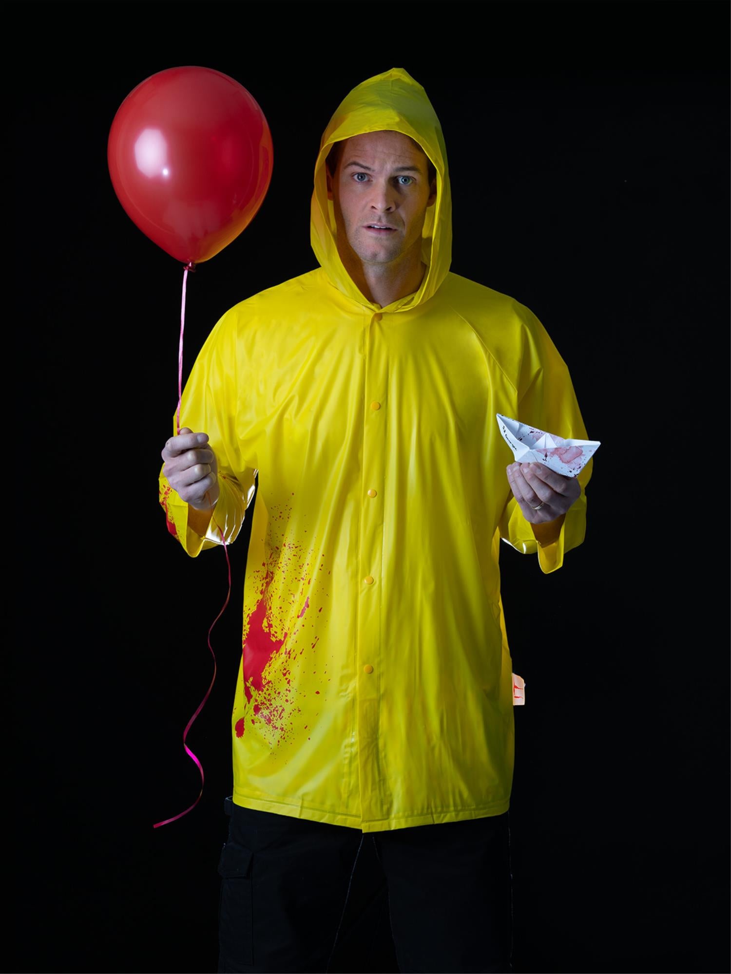 smiffys-fever-it-georgie-kost-m-herren-gelb-m-regenmantel image 4