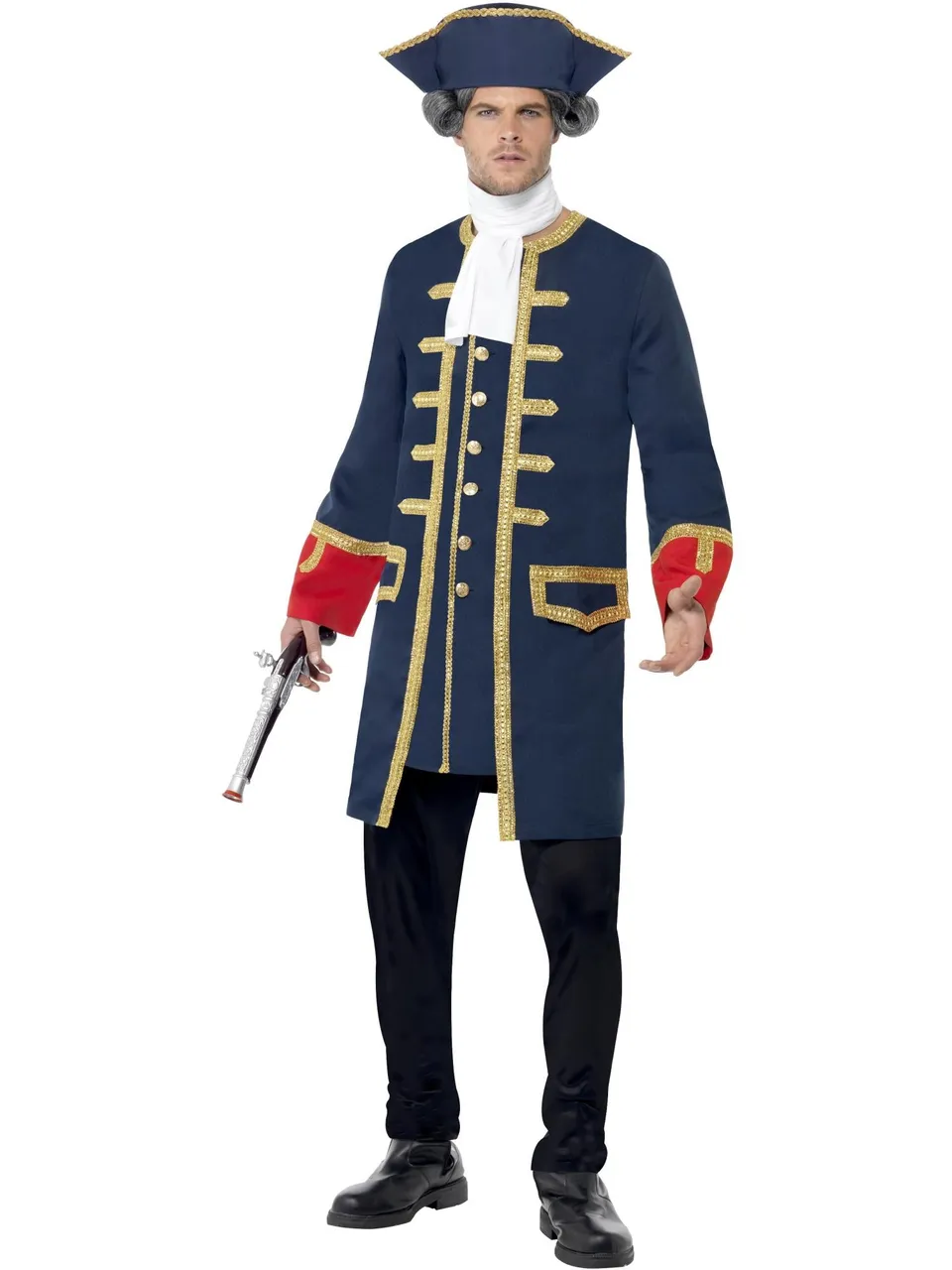 smiffys-fever-pirate-commander-kost-m-blau-gr-e-m image 1
