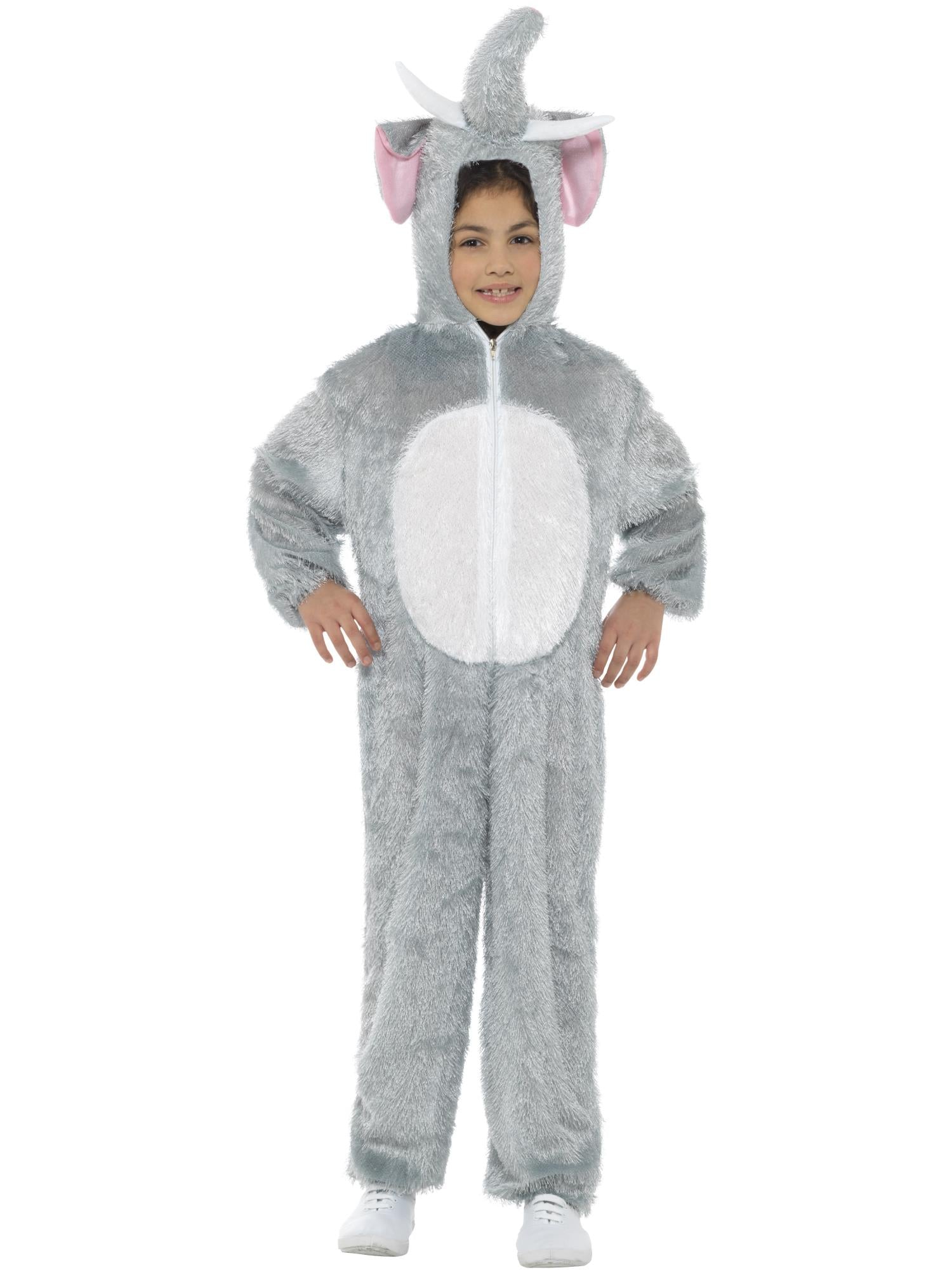 smiffys-fever-elefant-kinderkost-m-grau-jumpsuit-kapuze-4-9-j image 5