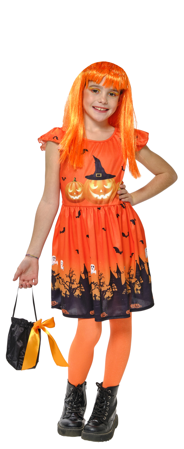 rubies-k-rbis-kleid-kost-m-orange-mit-tasche image 1