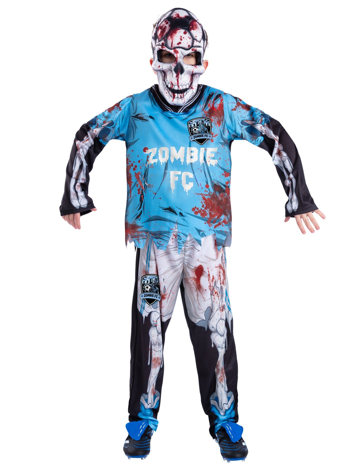 smiffys-fever-zombie-fu-baller-kost-m-blau-kinder-10-12 image 2