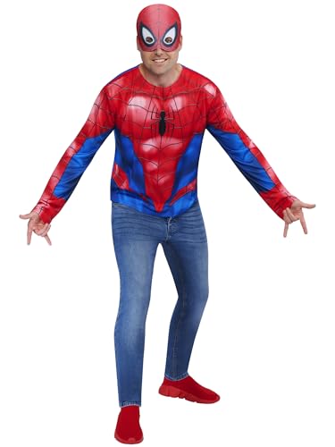 rubie-s-deluxe-spider-man-kost-m-erwachsene-m-l-top-mit-maske image 6