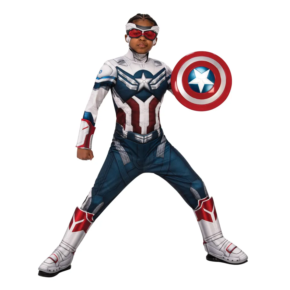 rubie-s-deluxe-captain-america-kinderkost-m-3-4-jahre-marvel image 1