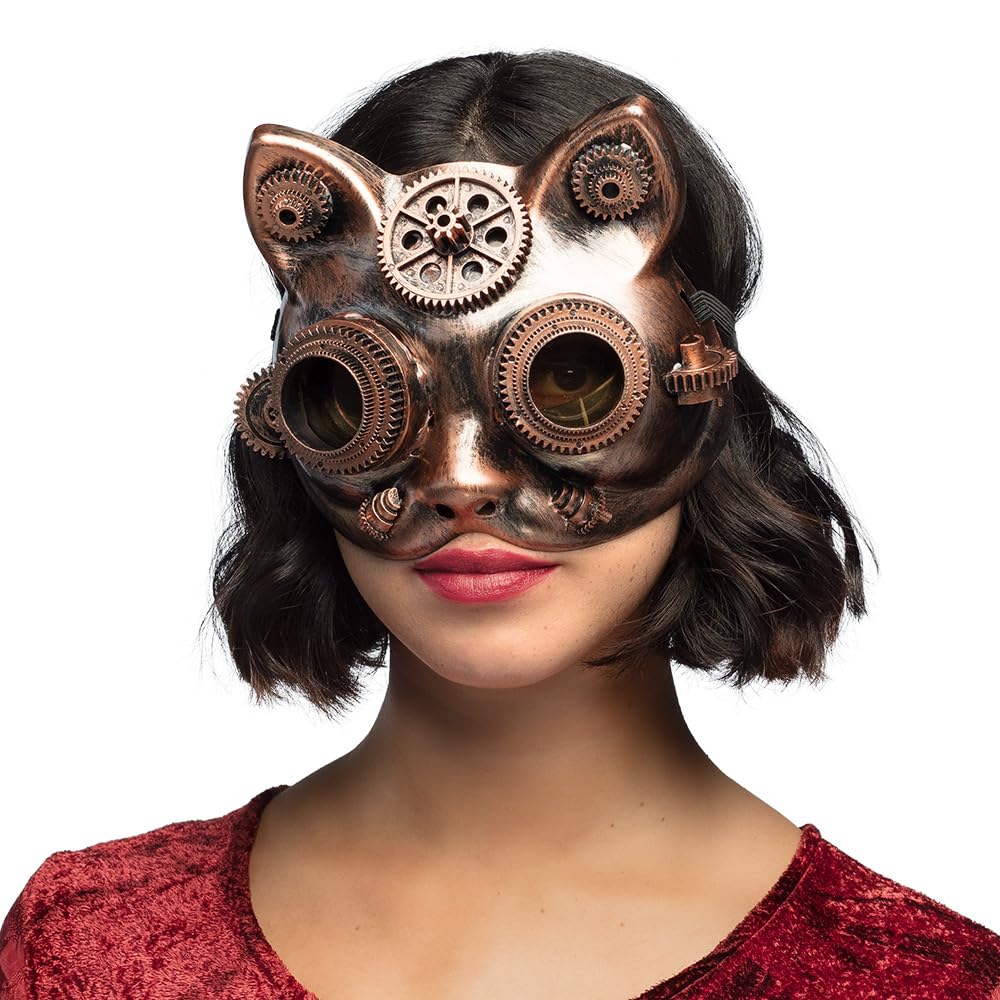 boland-54576-steamcat-halbmaske-steampunk-katze image 3