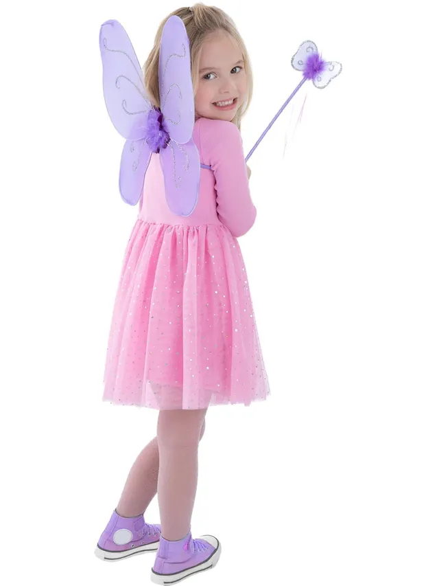 smiffys-fever-schmetterling-fl-gel-zauberstab-lila image 1