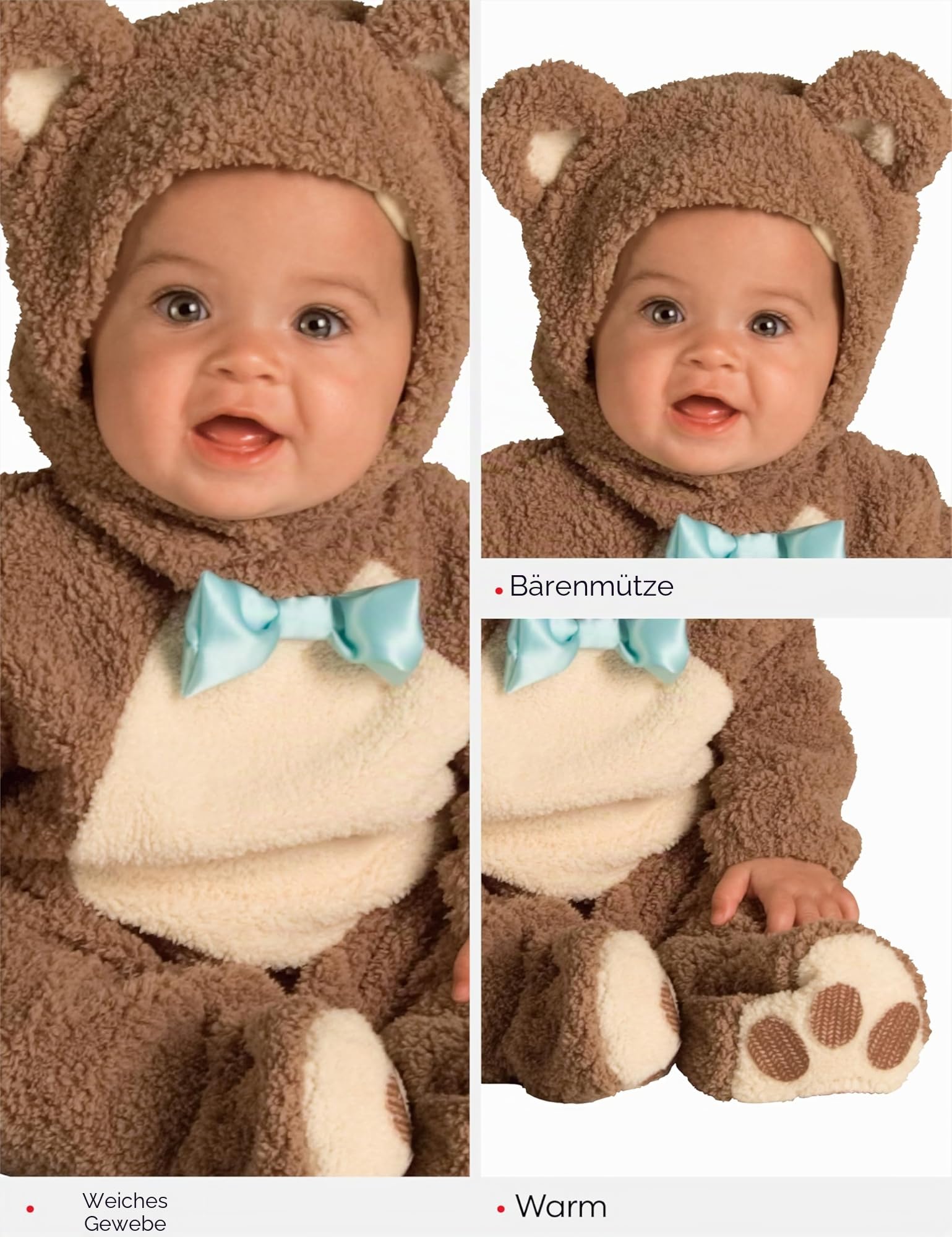 rubie-s-deluxe-teddy-kost-m-baby-1-2-jahre-mit-m-tze image 4