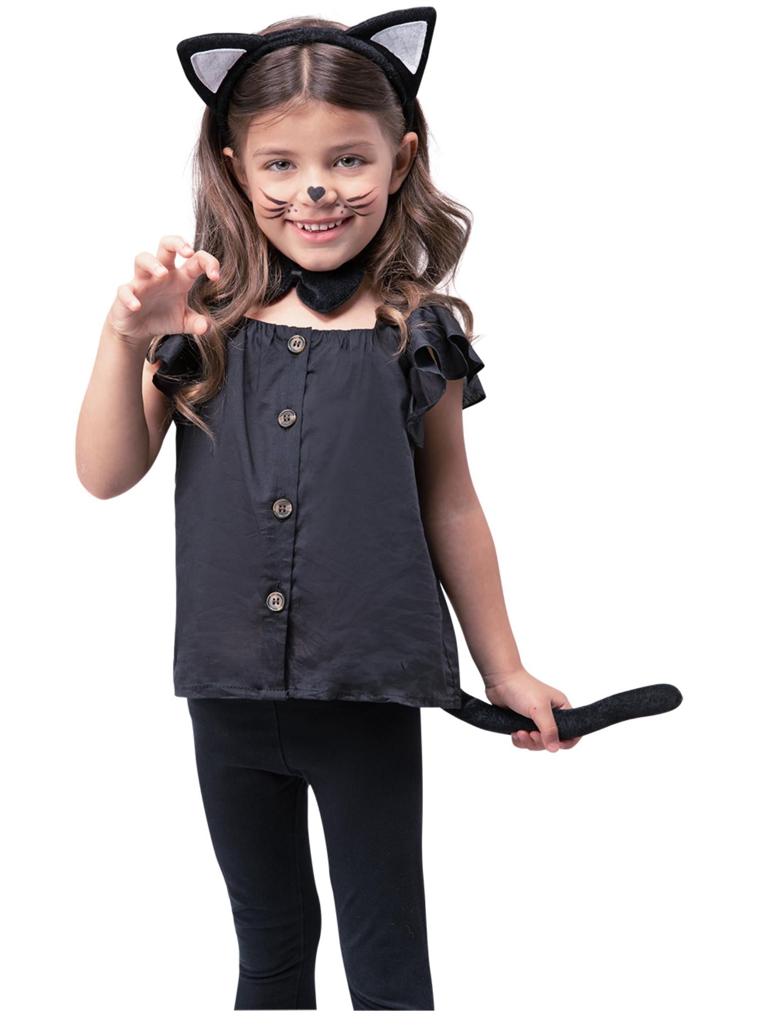 smiffys-fever-katze-kost-mset-kinder-schwarz-3-teilig image 1