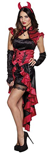 boland-gothic-teufel-kost-m-36-38-schwarz-rot-kleid-set image 5