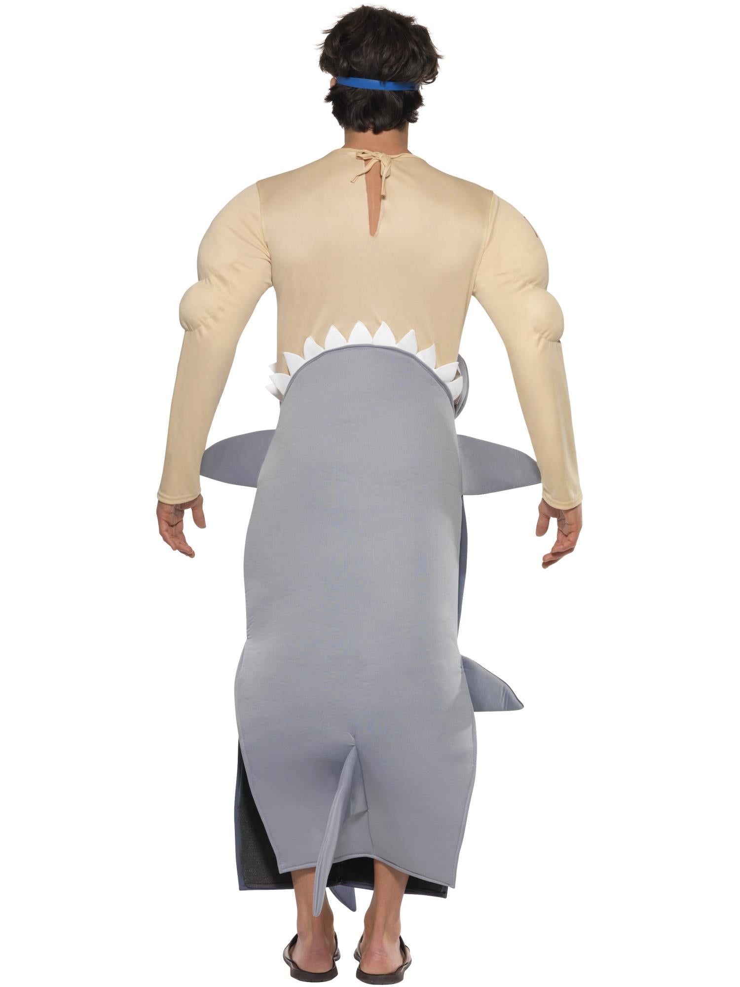 smiffys-fever-man-eating-shark-hai-kost-m-herren-grau image 2