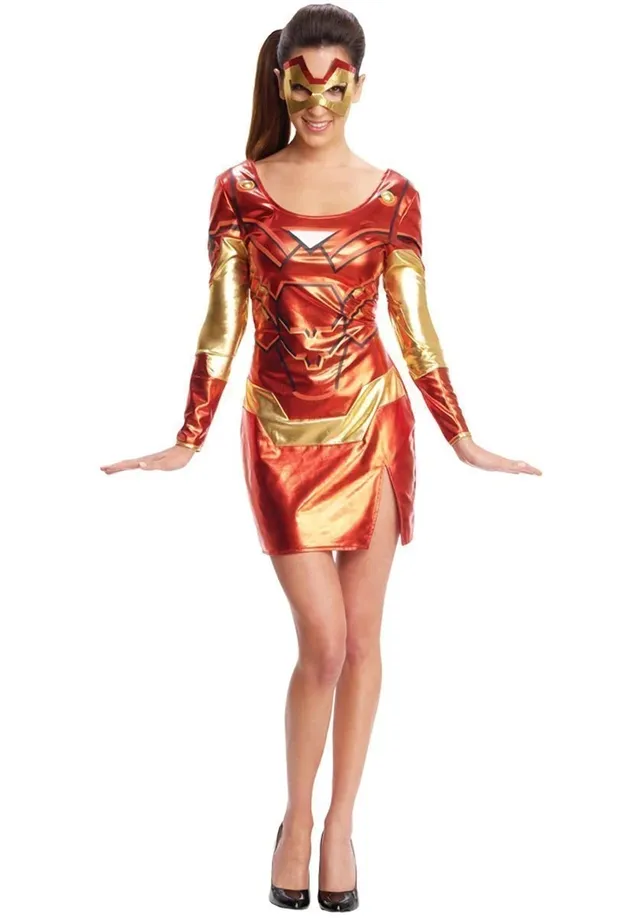 rubie-s-deluxe-miss-iron-man-rescue-kost-m-damen-large-12-14 image 1