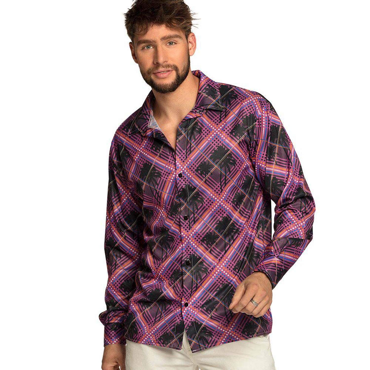 boland-shirt-summer-night-herrenhemd-gr-e-m-palmen-karo image 1