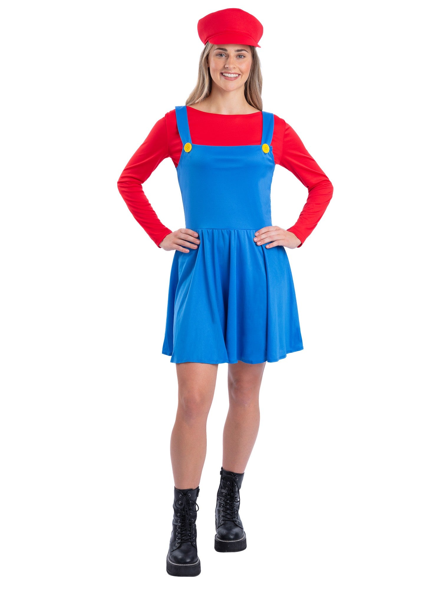 smiffys-fever-red-plumber-kost-m-damen-rot-mario-gr-m image 4