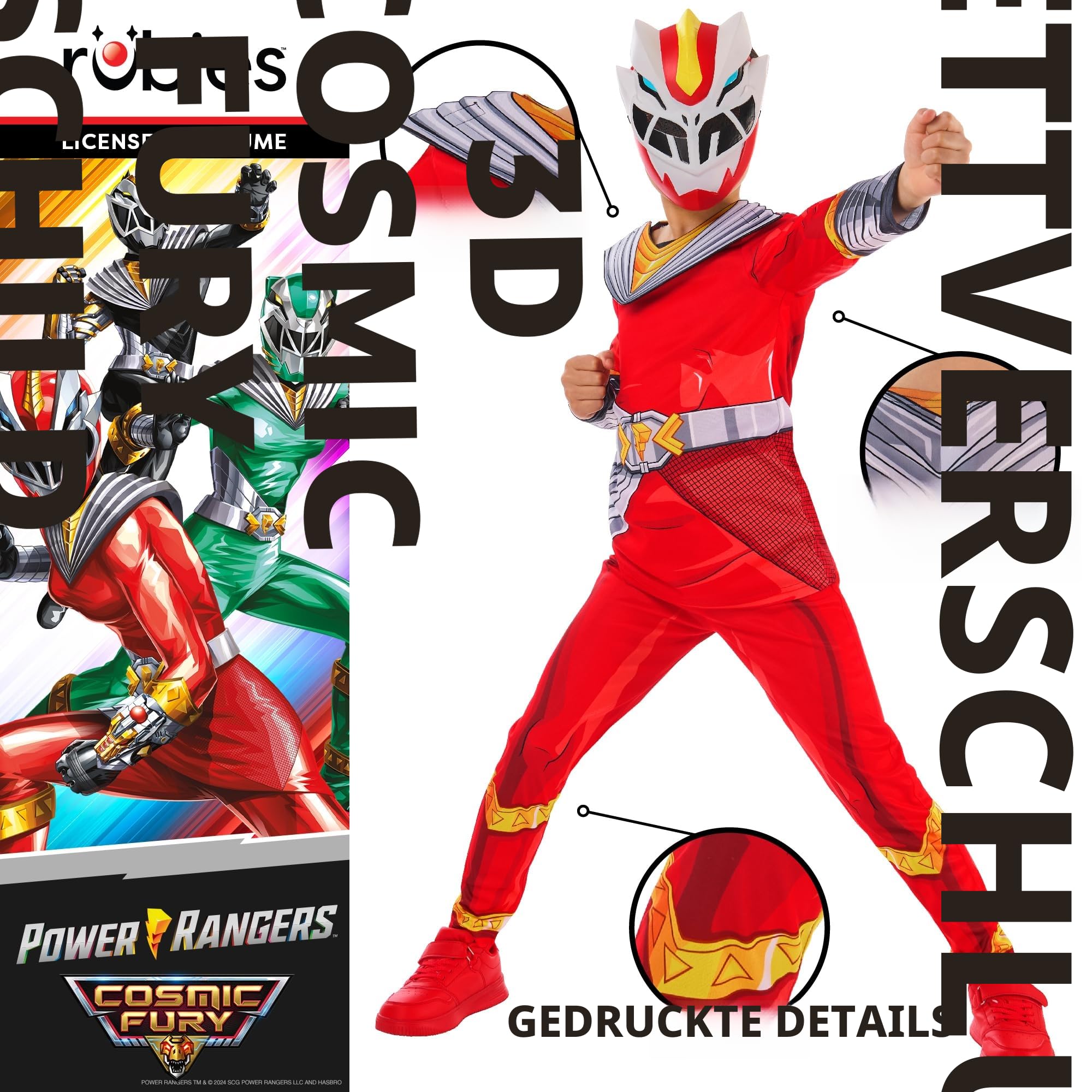 rubie-s-deluxe-power-rangers-cosmic-fury-kost-m-7-8-rot image 2