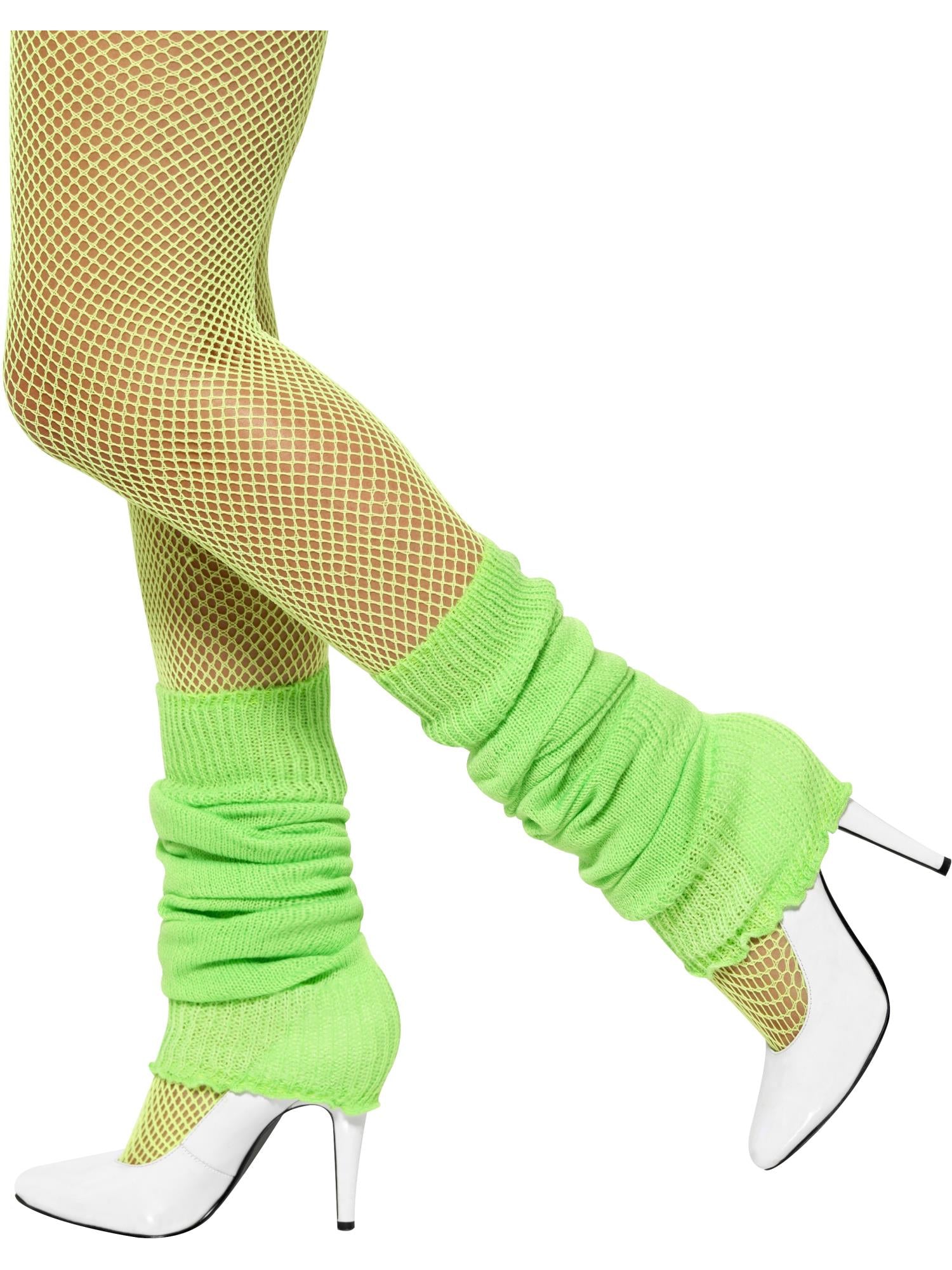 smiffys-fever-beinstulpen-neongr-n-einheitsgr-e-acryl-stretch image 1
