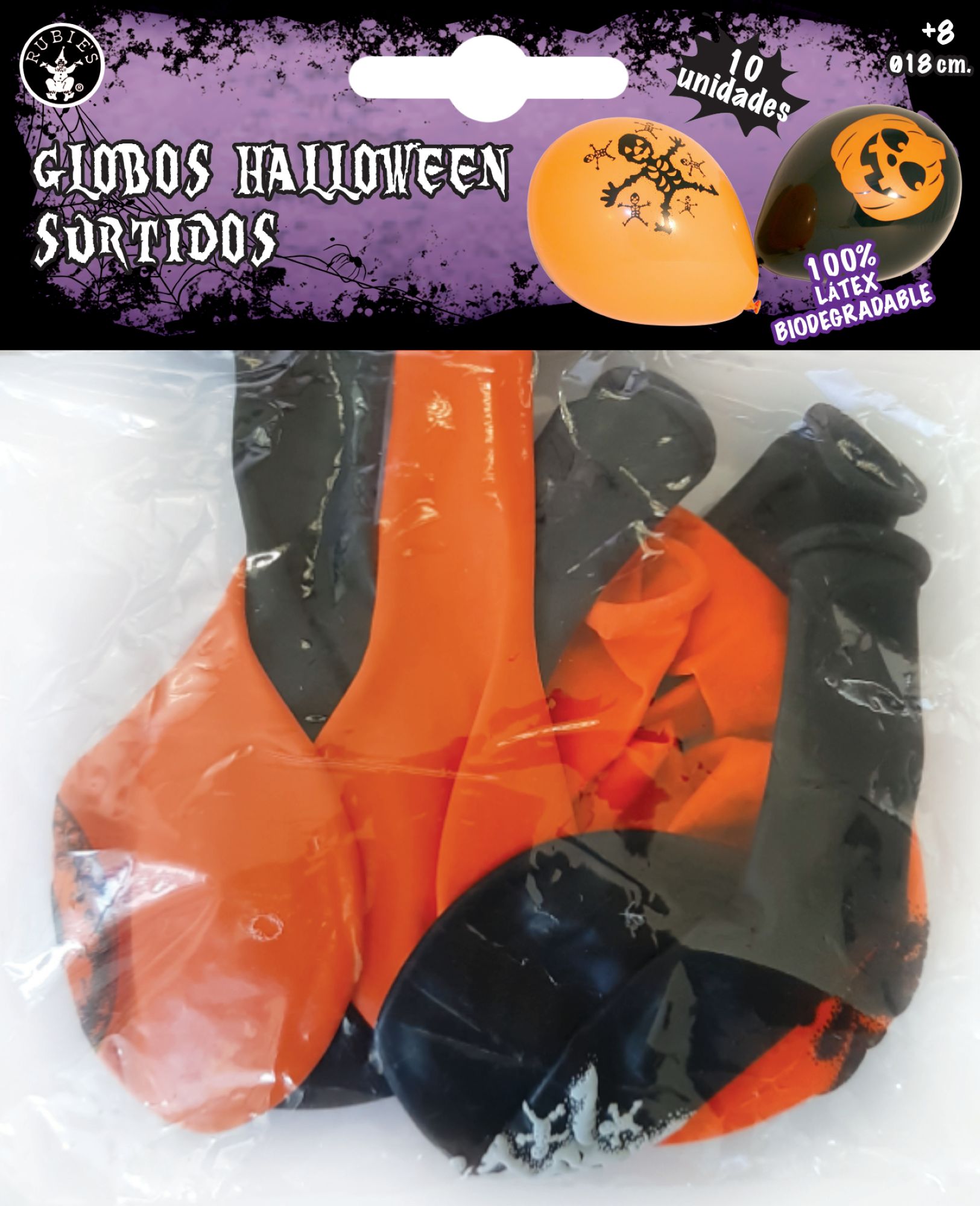 rubies-halloween-luftballons-10er-schwarz-orange-deko image 2