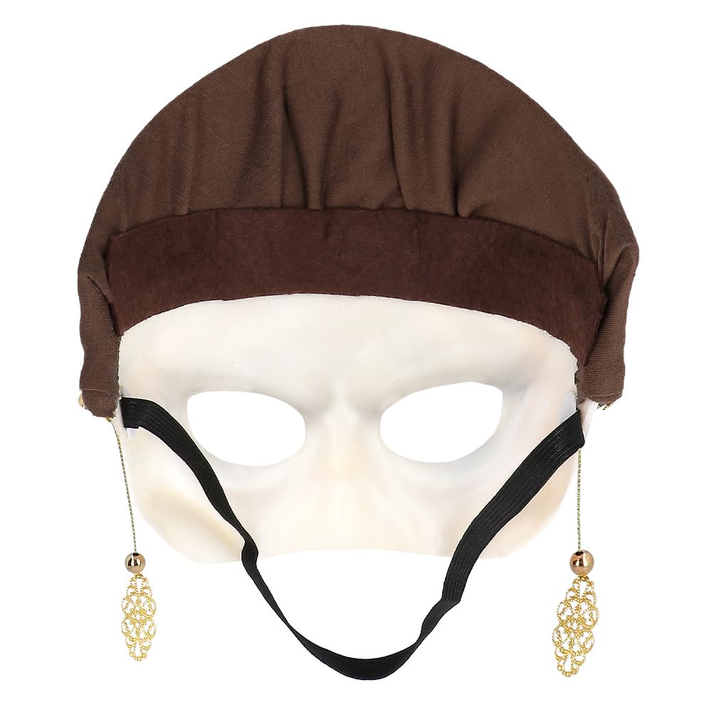 boland-maske-wahrsagerin-halbmaske-mit-kopftuch-braun image 4