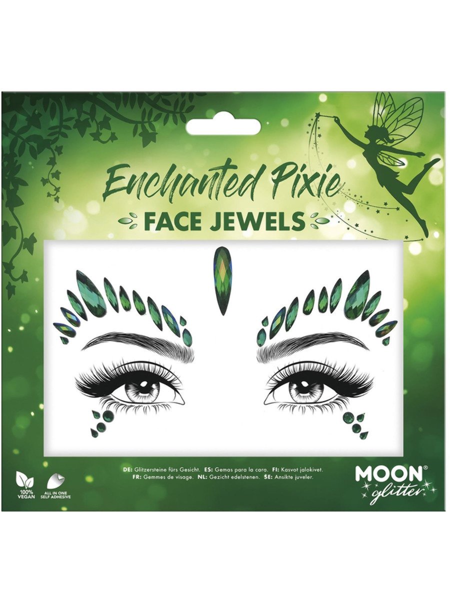 smiffys-makeup-fx-moon-glitter-face-jewels-enchanted-pixie-gr-n image 1