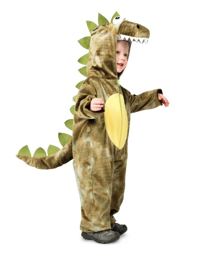 rubie-s-deluxe-dinosaurier-kost-m-kinder-jumpsuit-kapuze image 1