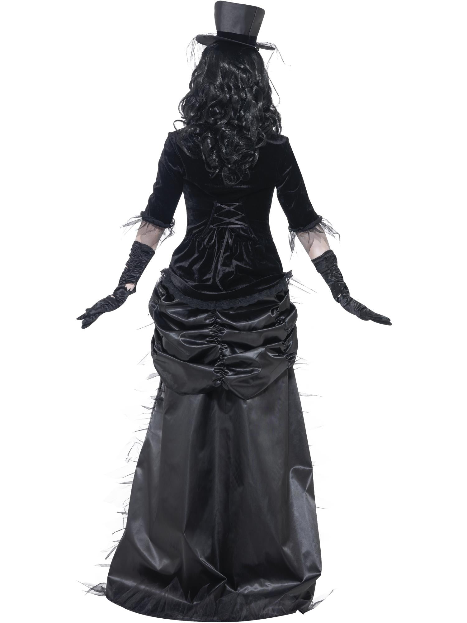 smiffys-fever-ghost-town-black-widow-kost-m-damen-s-schwarz-grau image 2