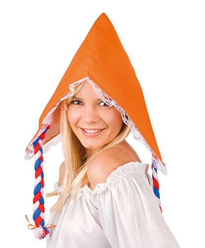 boland-m-tze-mit-haar-z-pfe-orange-wei image 3