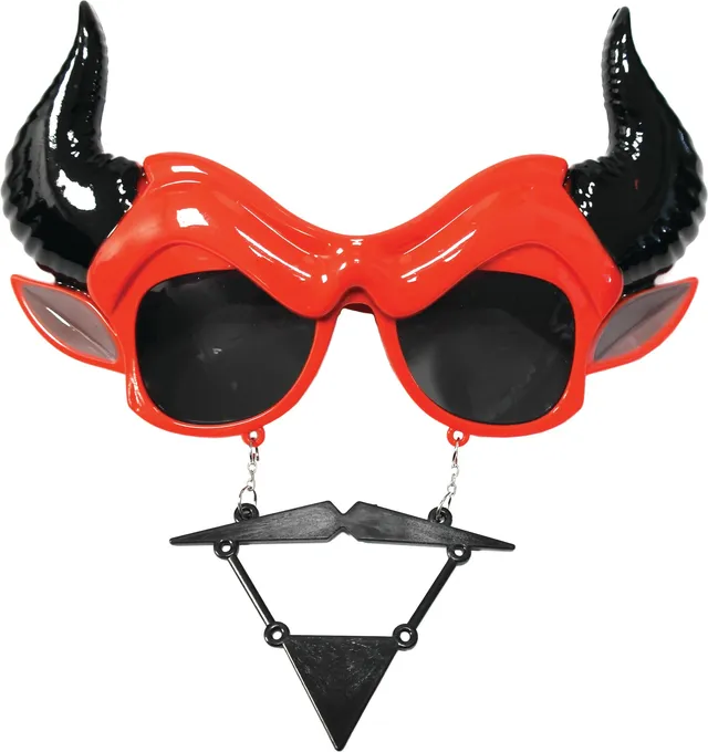 rubies-teufel-brille-mit-h-rnern-bart-halloween image 1
