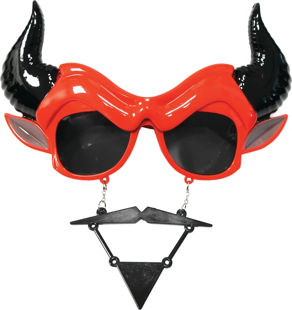 rubies-teufel-brille-mit-h-rnern-bart-halloween image 1