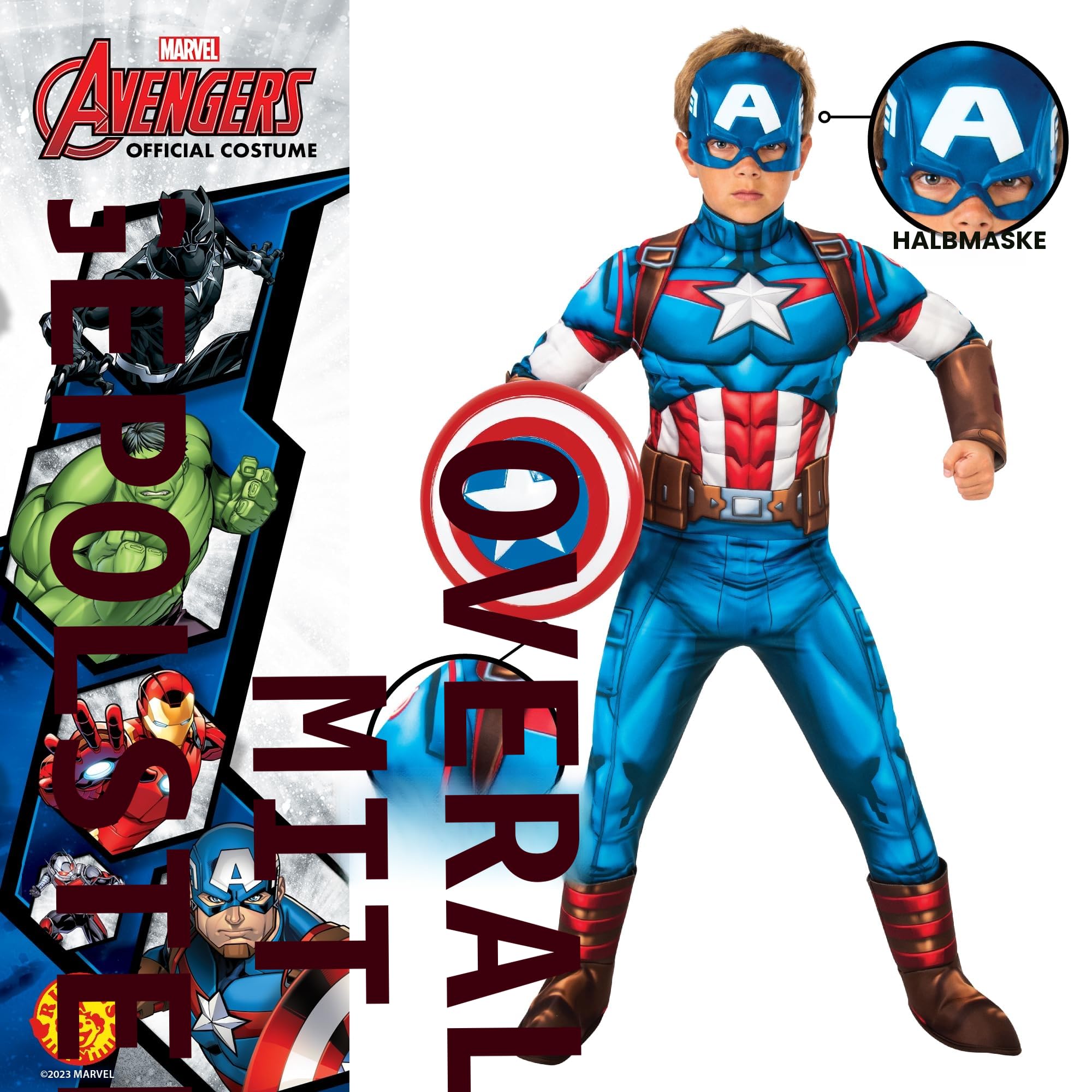 rubie-s-deluxe-captain-america-kost-m-kinder-5-6-jahre-marvel image 3
