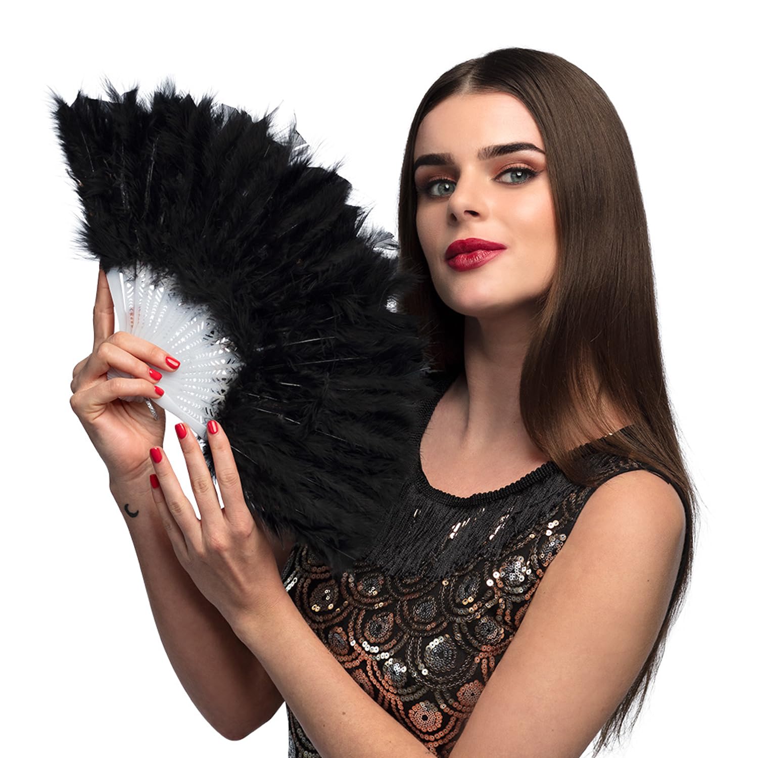 boland-federf-cher-wei-23-cm-20er-jahre-charleston-accessoire image 4