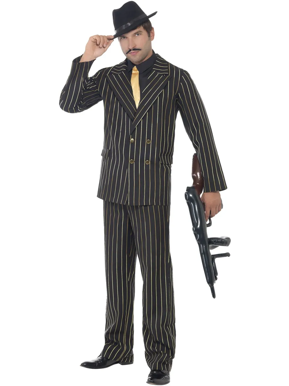 smiffys-fever-gold-pinstripe-gangster-kost-m-herren-m-20er image 1