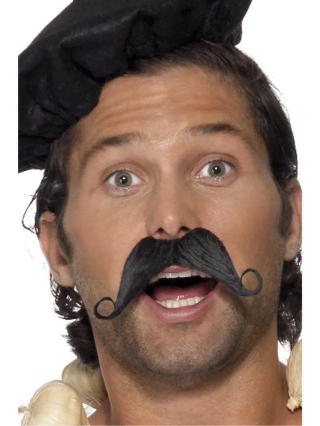 smiffys-fever-franzose-schnurrbart-schwarz-selbstklebend image 1