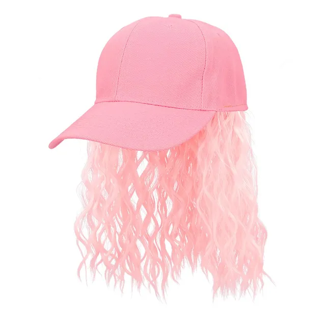 boland-wigs-basecap-mit-per-cke-kunsthaar-rosa-festival image 1