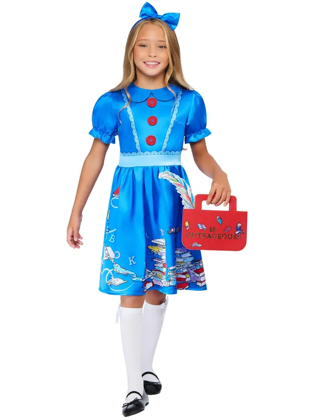 rubie-s-deluxe-matilda-kinderkost-m-7-8-jahre-kleid-blau image 1
