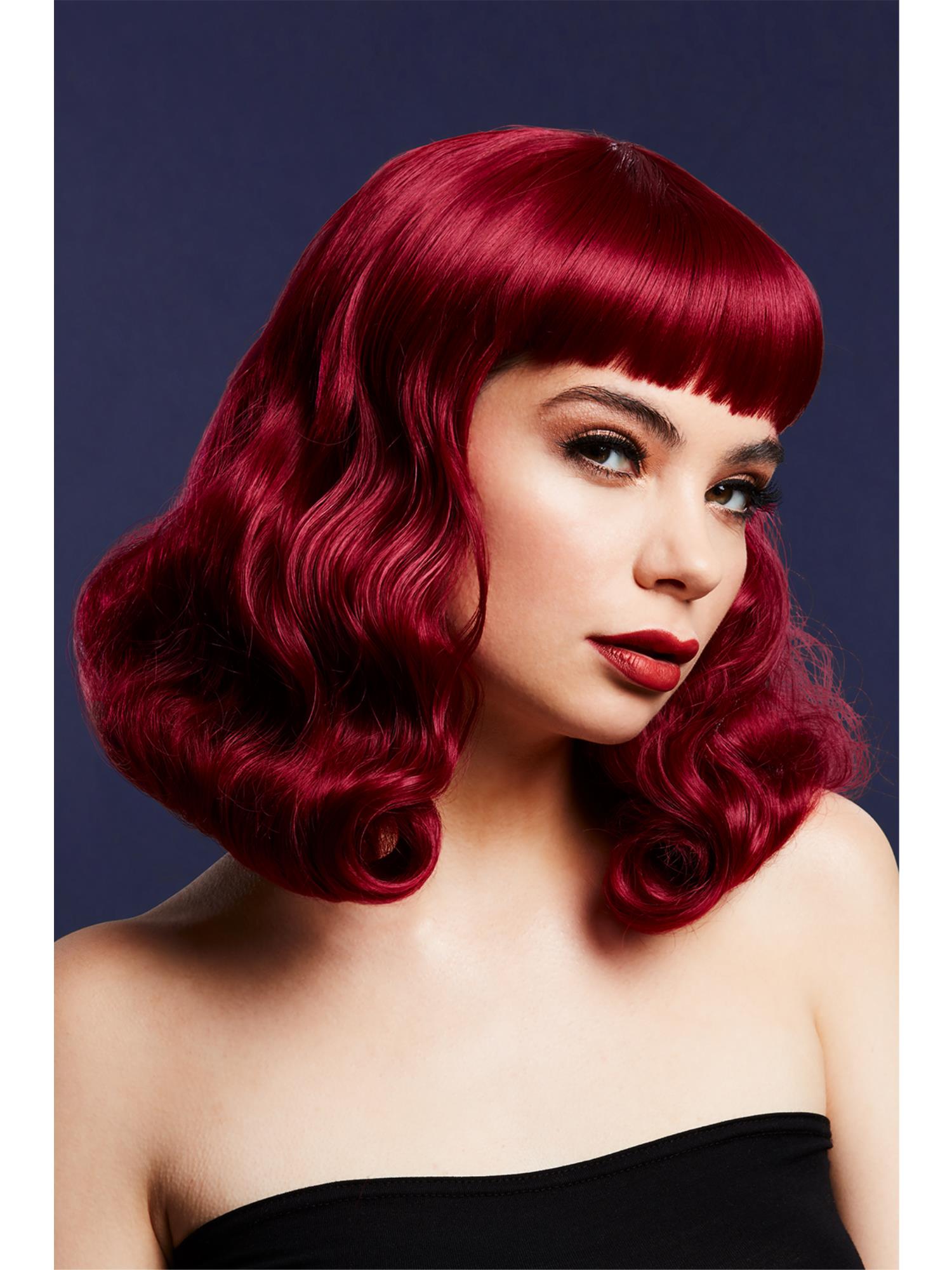 smiffys-fever-bettie-per-cke-rot-32-cm-damen image 3