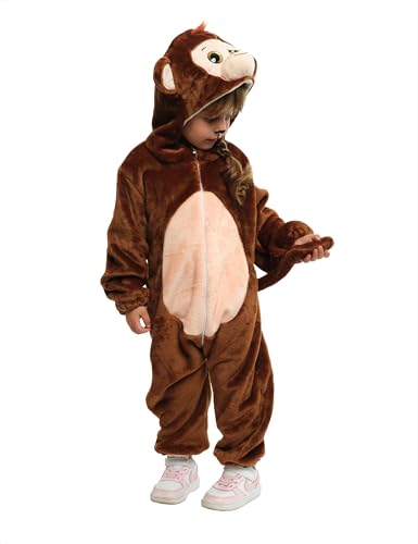 rubie-s-deluxe-affe-kost-m-kinder-overall-braun-m image 7