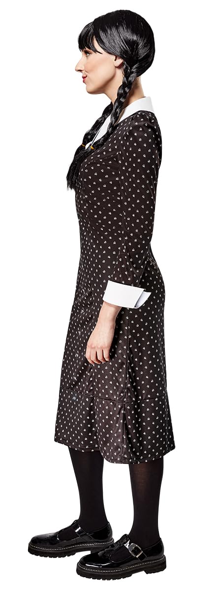 rubie-s-deluxe-wednesday-addams-kost-m-damen-l-schwarz image 3