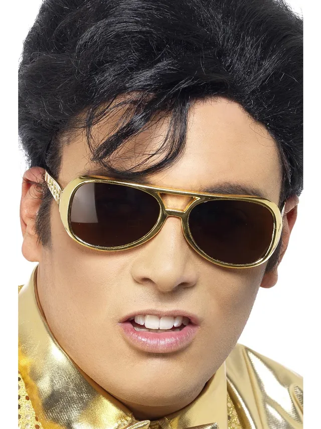 smiffys-fever-elvis-shades-kost-mbrille-gold-70er-rock image 1