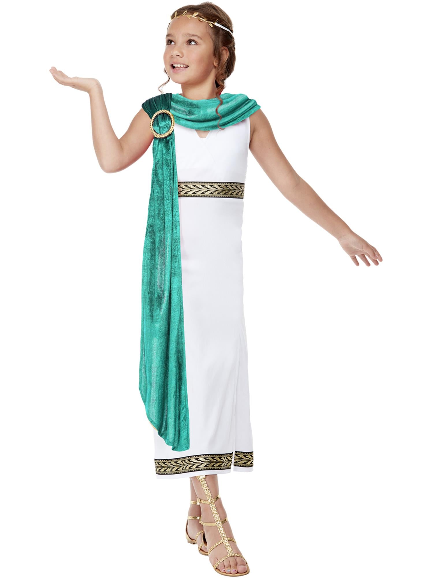 smiffys-fever-r-mer-toga-kost-m-m-dchen-7-9-mit-stirnband image 1