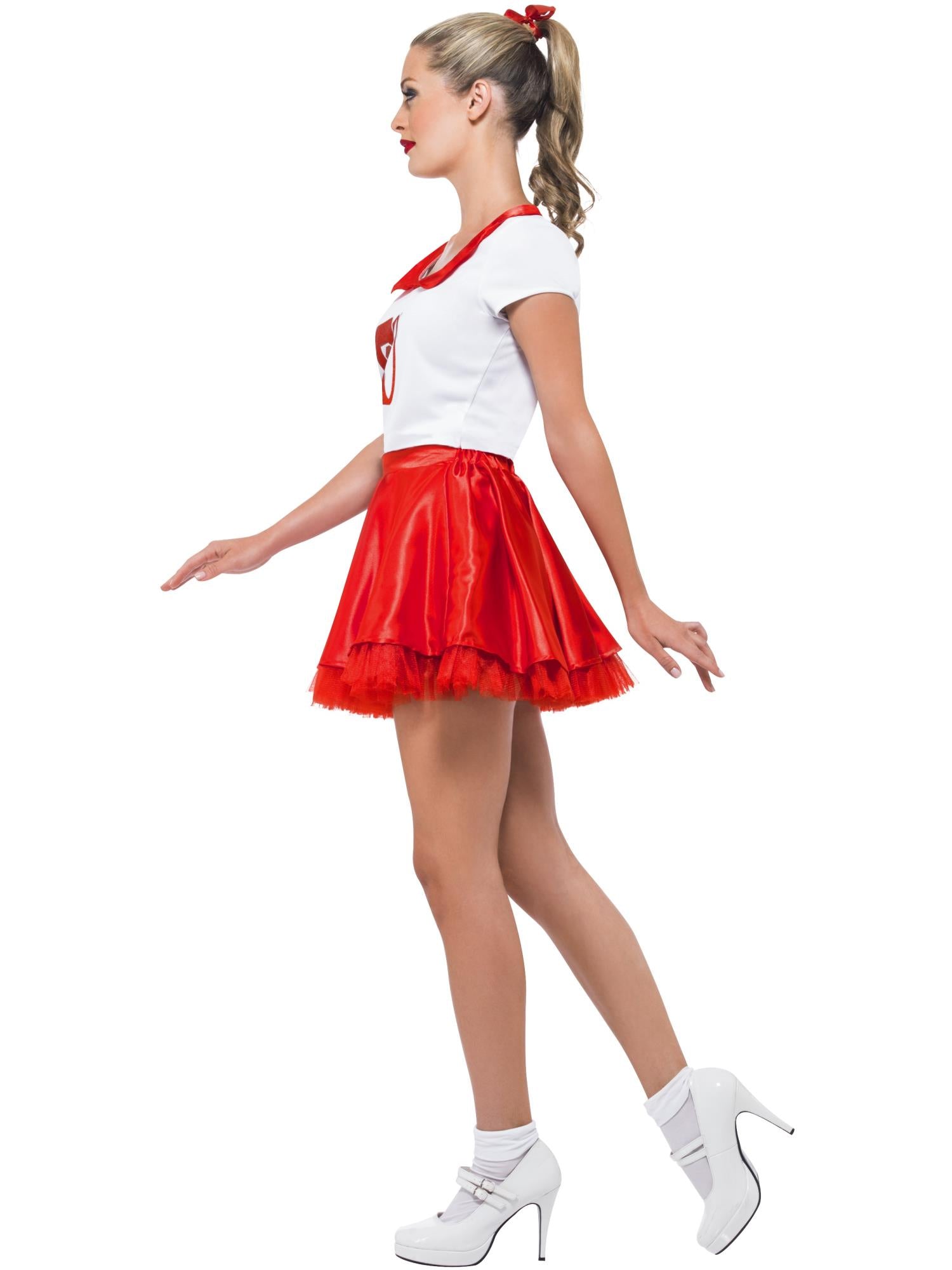 smiffys-fever-sandy-cheerleader-kost-m-rot-wei-s image 3