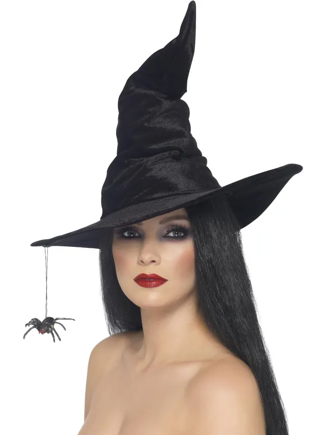 smiffys-fever-witch-hat-hexenhut-schwarz-mit-spinne image 1
