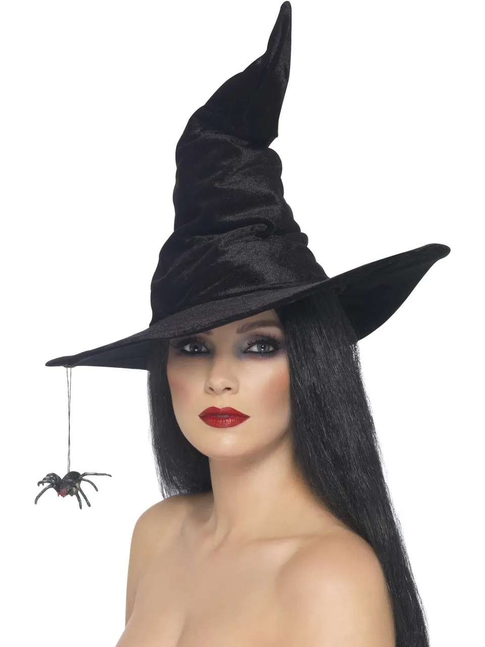 smiffys-fever-witch-hat-hexenhut-schwarz-mit-spinne image 1